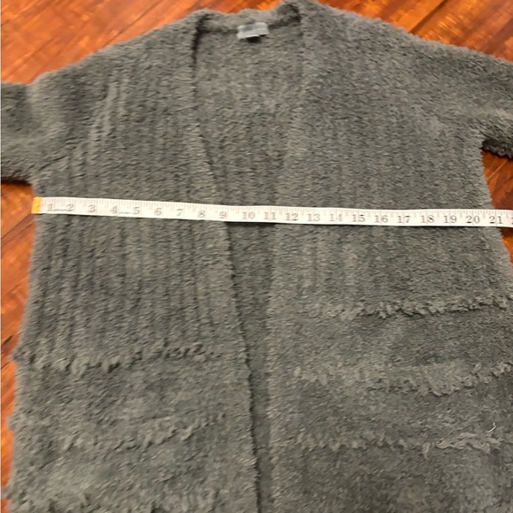 Barefoot Dreams CozyChic Boardwalk Cardigan Agave long sleeve Green size xs - Picture 10 of 14